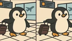 Pulmapeli: Löydätkö 3 eroavaisuutta pingviinikuvasta 61 sekunnissa?