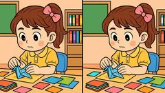 Aivopähkinä: löydätkö kuvasta kolme eroavaisuutta tytön kanssa 19 sekunnissa?